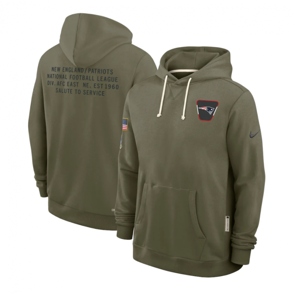 New England Patriots Salute to Service Sideline Dominant Force NFL Pullover Hoodie