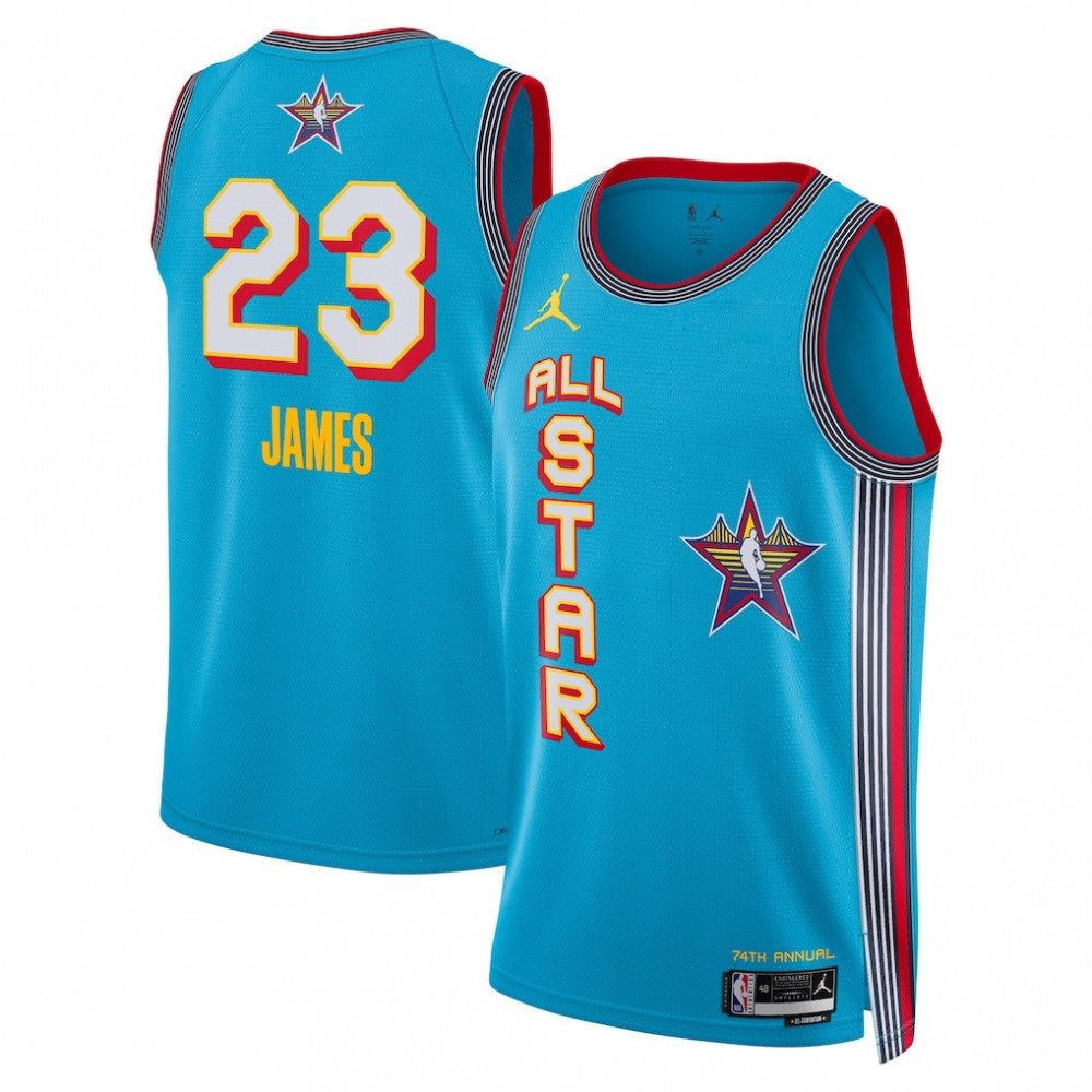 LeBron James Jordan Brand Unisex Light Blue 2025 NBA All-Star Game Swingman Player NBA Jersey