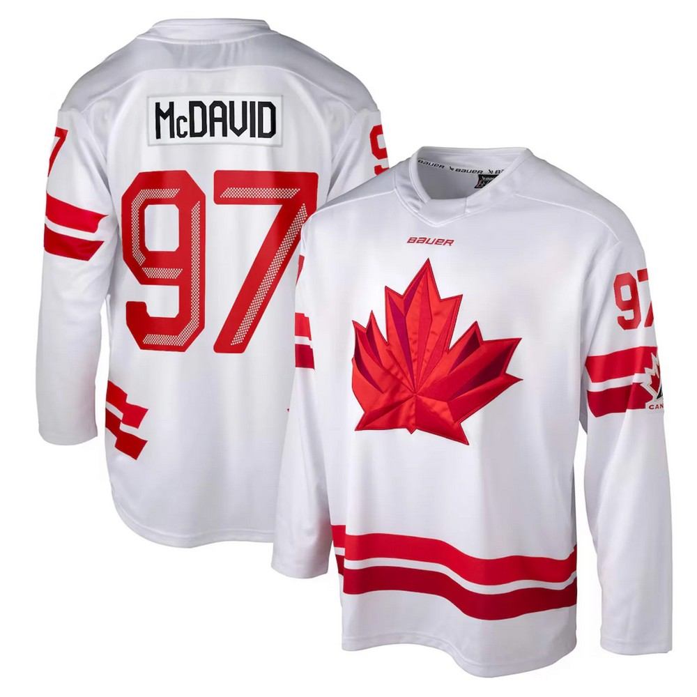 Connor McDavid Hockey Bauer Canada 2026 Olympics Replica NHL Jersey - White