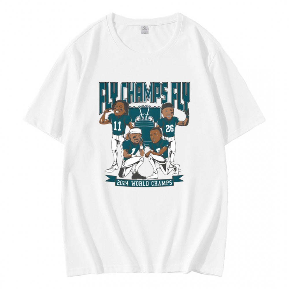 Fly Champs Fly 2024 World Champions Caricatures T-Shirt