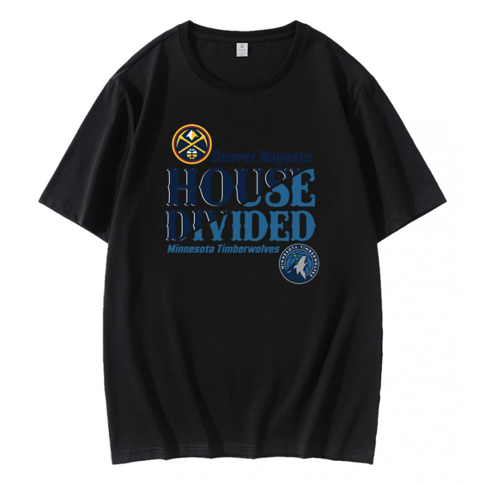 NBA Playoffs Nuggets vs Timberwolves House Divided T-Shirt