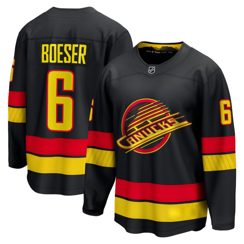 Vancouver Canucks Brock Boeser #6 Black Alternate Premium NHL Jersey