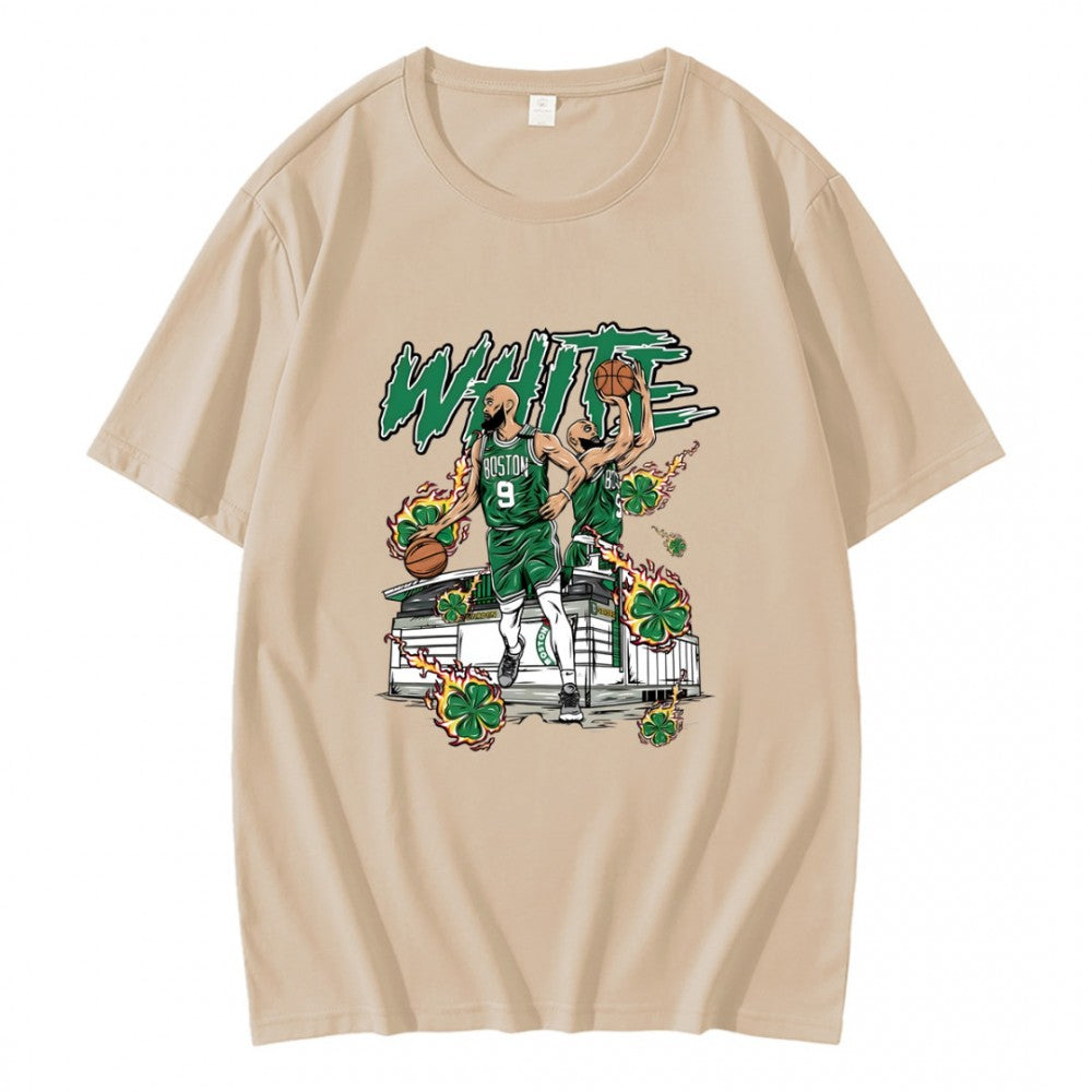 Boston Celtics White NBA Basketball Player T-Shirt