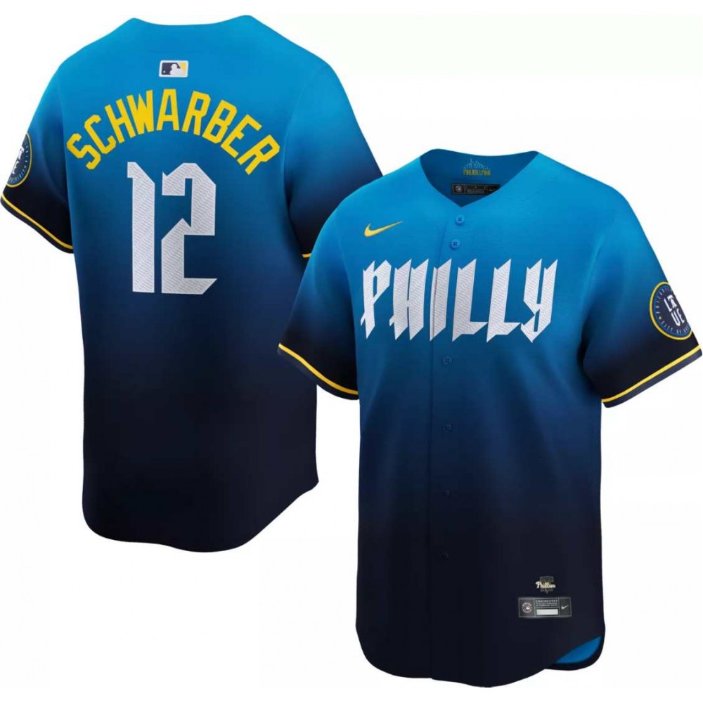 Kyle Schwarber Philadelphia Phillies Nike 2024 City Connect Limited Player MLB Jersey - Blue