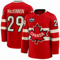 Canada Nathan MacKinnon 2025 Red Hockey Team 4 Nations Face-Off NHL Jersey