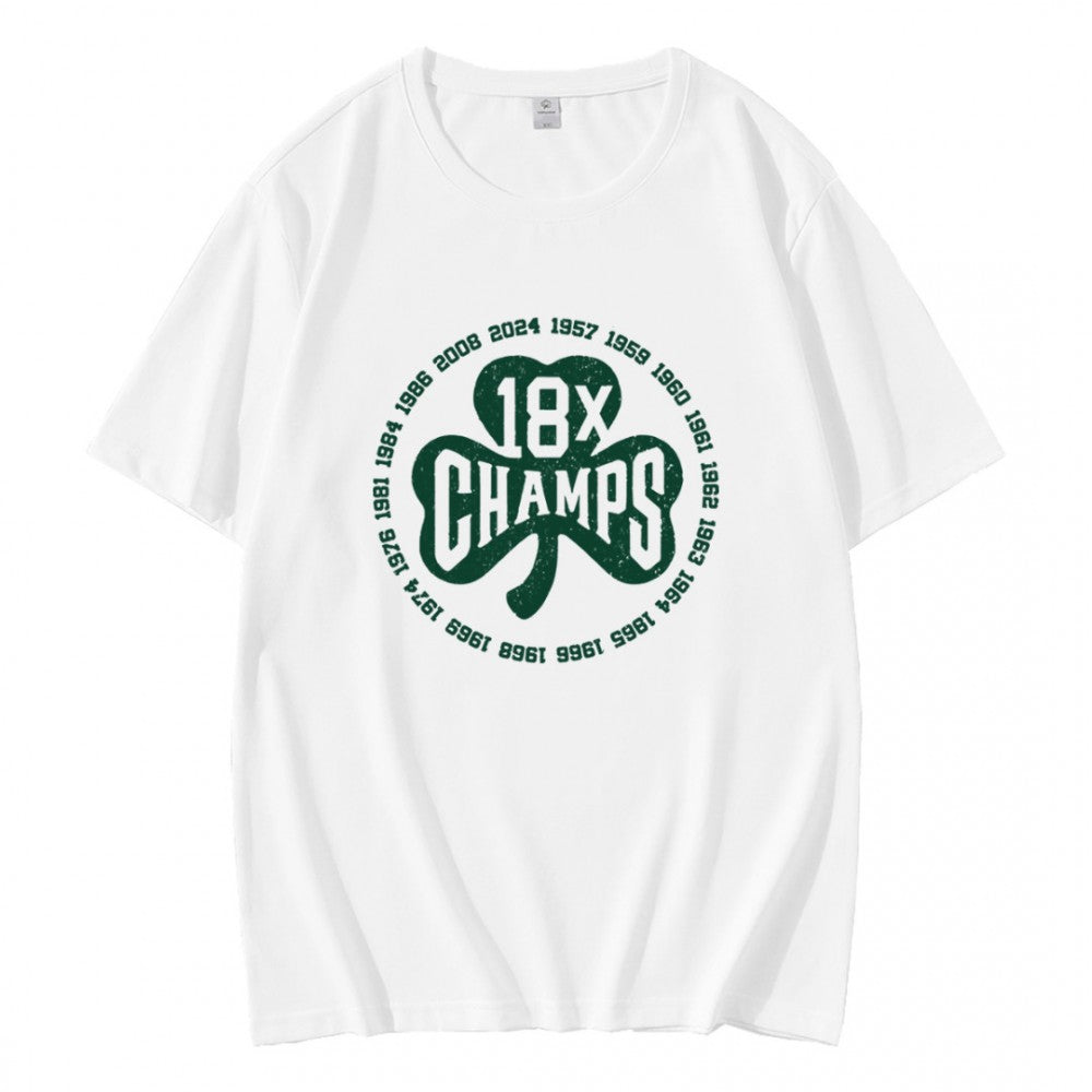 18x Champs Boston Basketball Shamrock T-Shirt