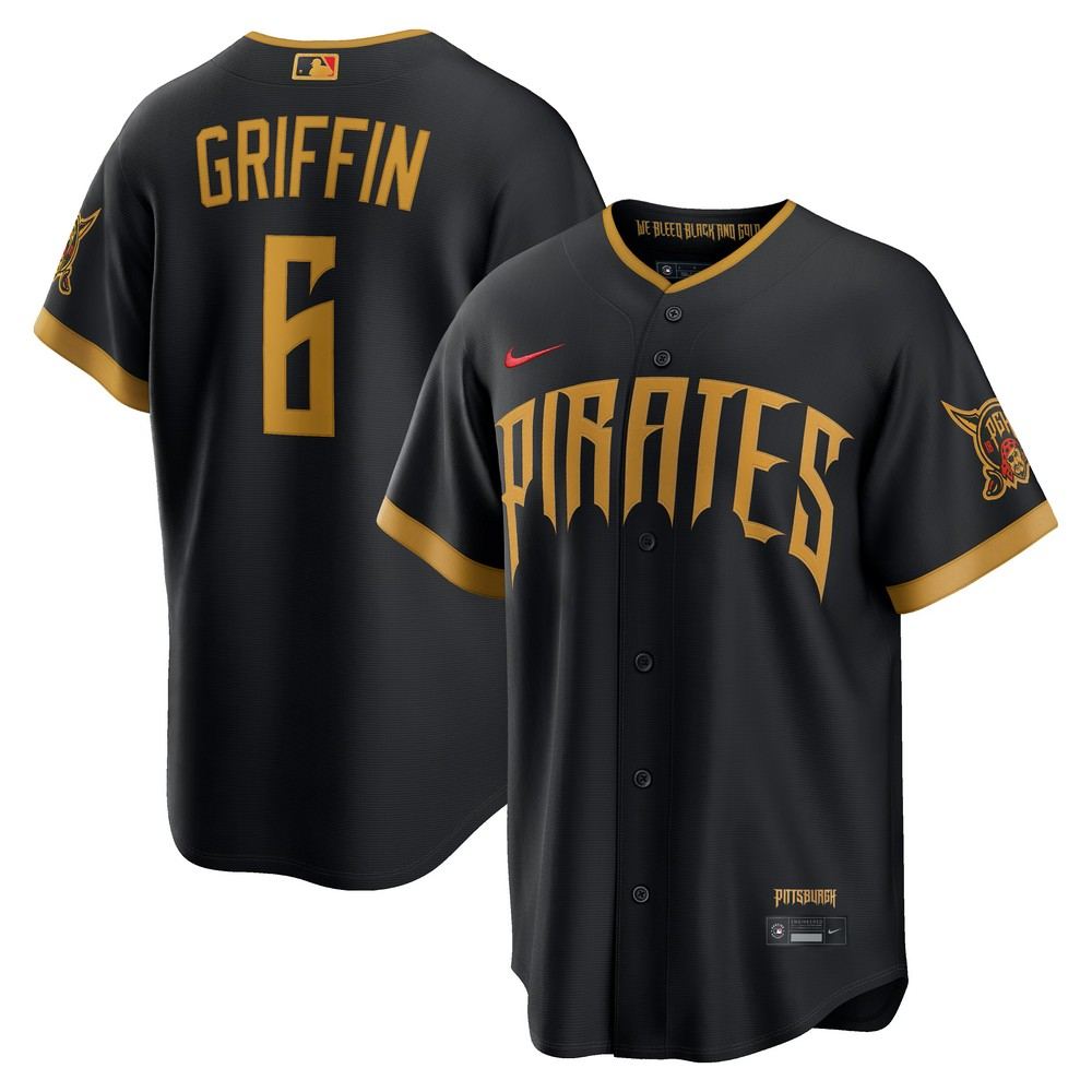 Konnor Griffin Pittsburgh Pirates Nike 2026 City Connect Stadium MLB Jersey - Black