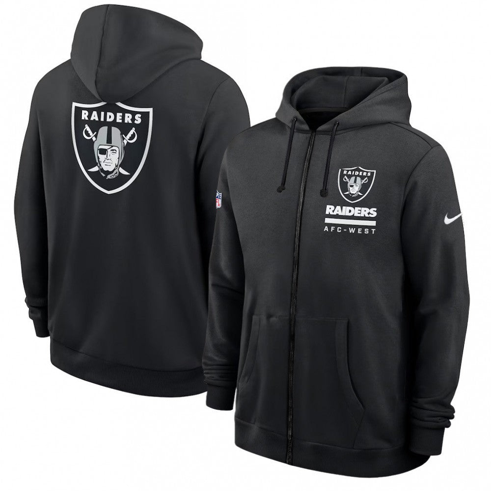 Las Vegas Raiders Utility Player Sideline Men's Nike NFL Full-Zip Hoodie