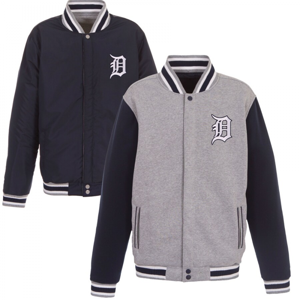 Detroit Tigers JH Design Reversible Fleece Full-Snap Jacket