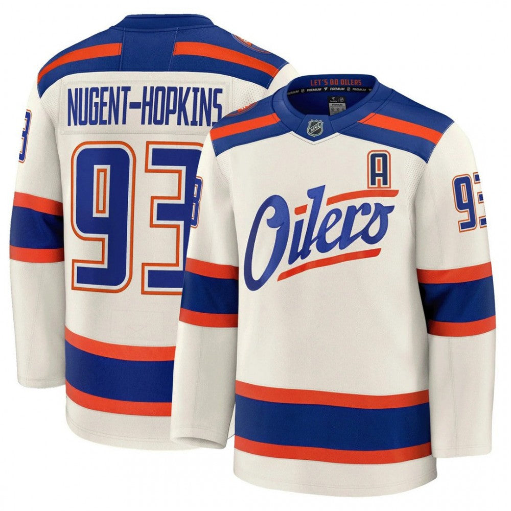 Ryan Nugent-Hopkins Edmonton Oilers Alternate Cream Premium Player NHL Jersey