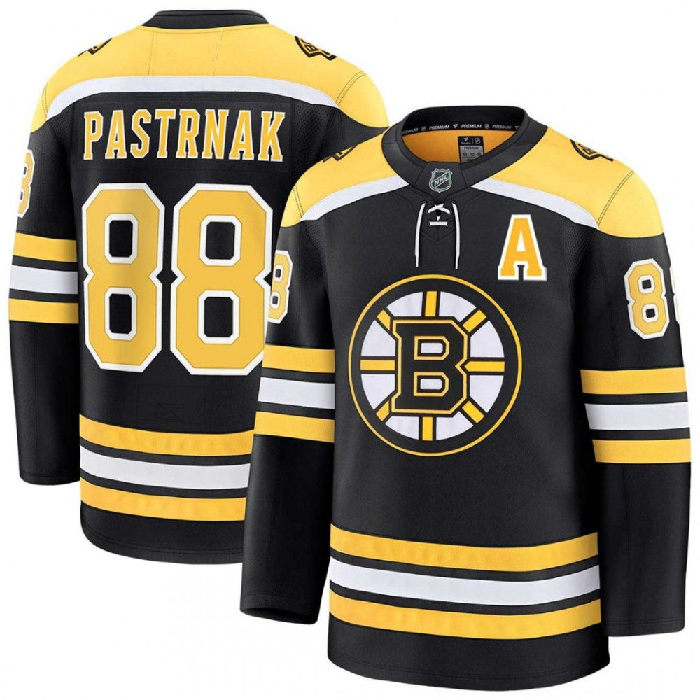 David Pastrnak Boston Bruins Black Home Premium NHL Jersey