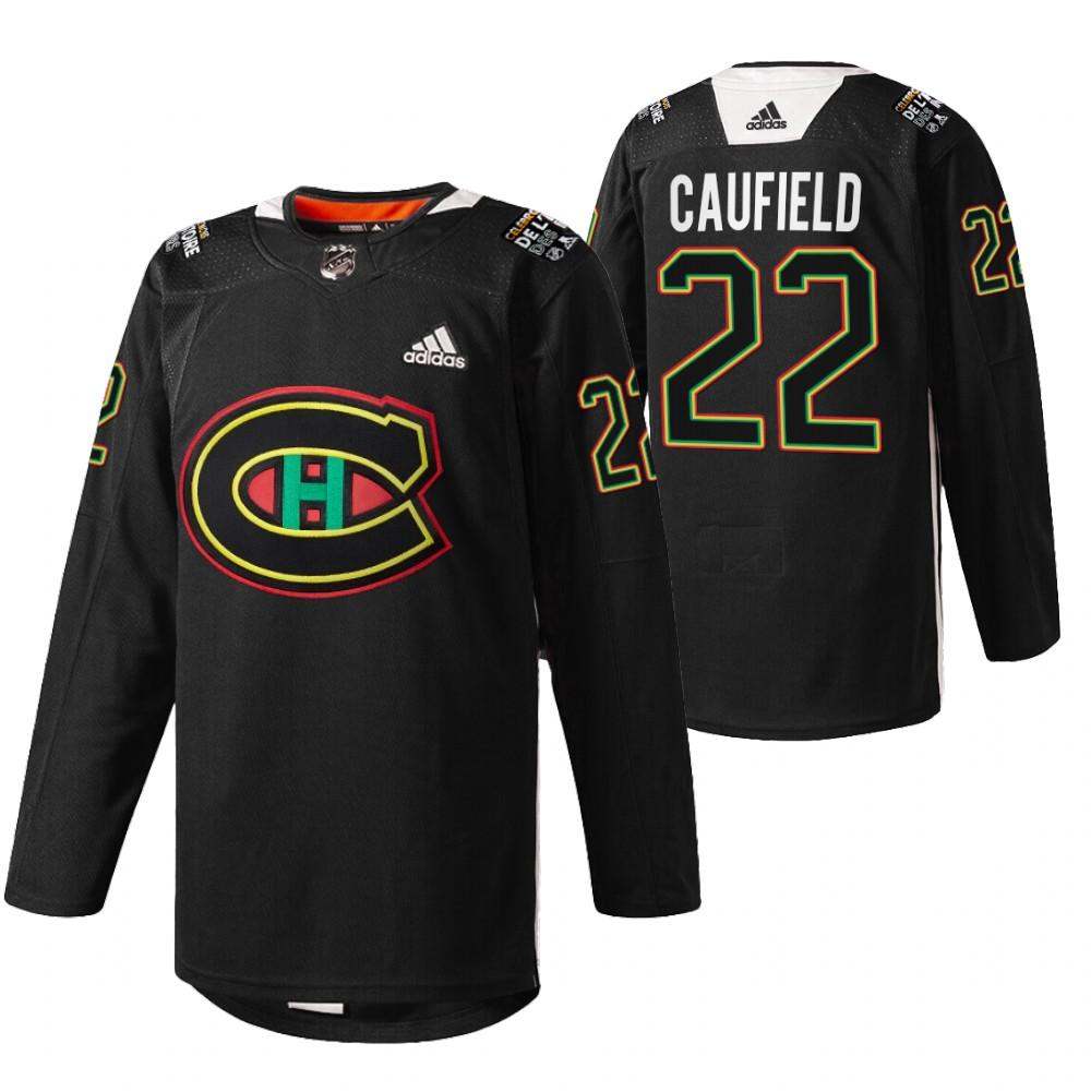 Montreal Canadiens Cole Caufield Black History Night Warmup NHL Jersey
