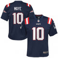 Drake Maye New England Patriots Nike Youth Game Jersey - Navy