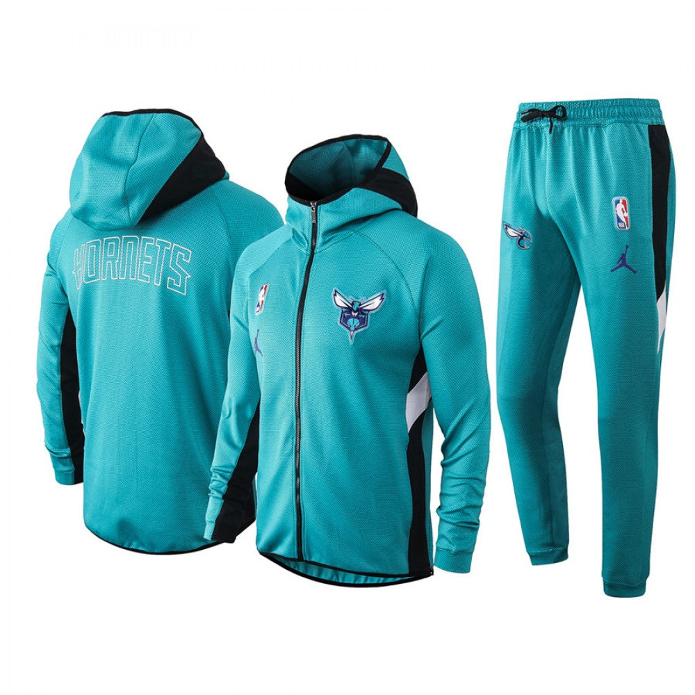 Charlotte Hornets Nike 2019/20 Showtime Full-Zip Therma Flex Performance Hoodie