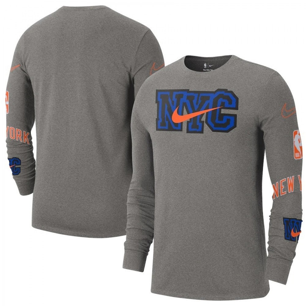 New York Knicks Nike 2022/23 City Edition Essential Expressive Long Sleeve T-Shirt
