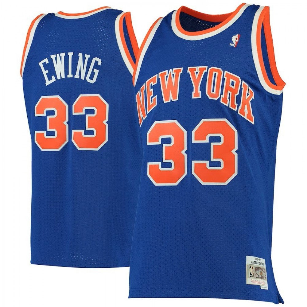 Patrick Ewing New York Knicks 1991/92 Hardwood Classics Swingman NBA Jersey - Blue