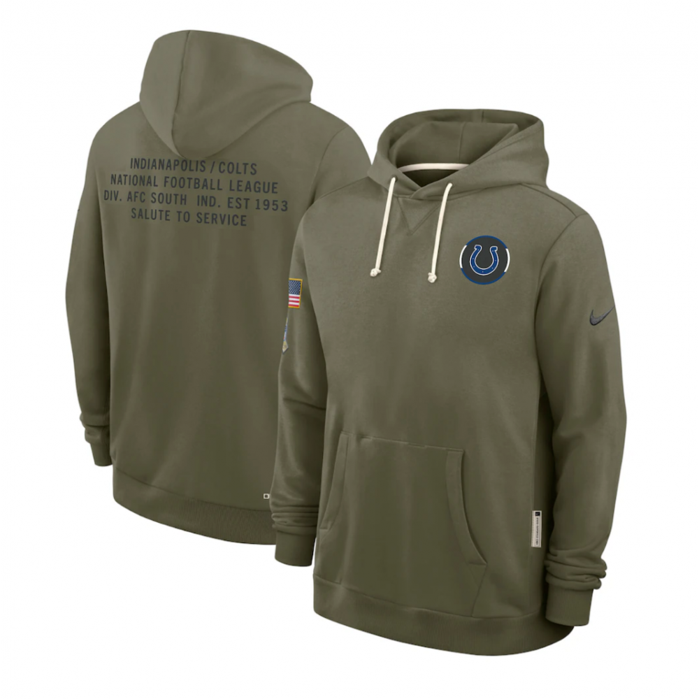Indianapolis Colts Salute to Service Sideline Dominant Force NFL Pullover Hoodie