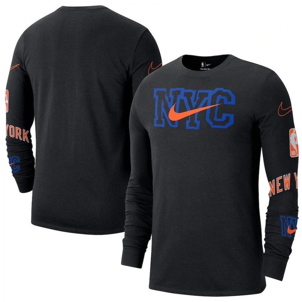 New York Knicks Nike 2022/23 City Edition Essential Expressive Long Sleeve T-Shirt