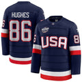 Jack Hughes USA 2025 Navy 4 Nations Face-Off NHL Jersey
