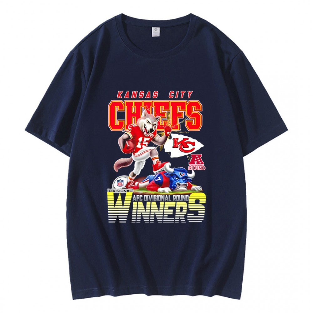Kansas City Chiefs AFC Division Round Winners T-Shirt