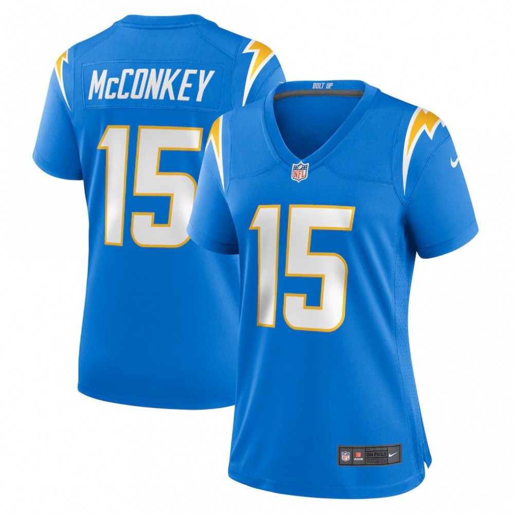 Ladd McConkey Los Angeles Chargers Nike Women's Game Jersey - Powder Blue
