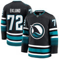 Men's San Jose Sharks William Eklund Black Alternate Premium NHL Jersey