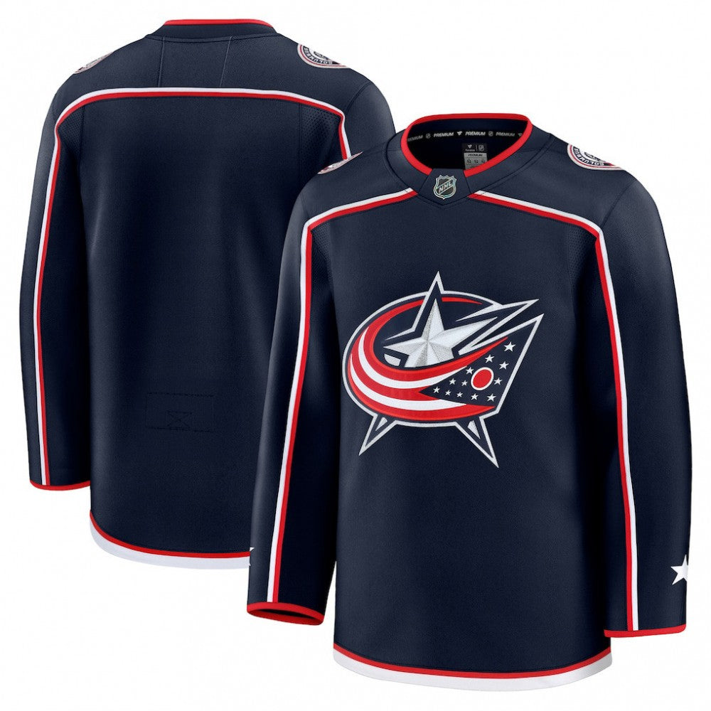 Columbus Blue Jackets Home Premium Blank NHL Jersey - Navy