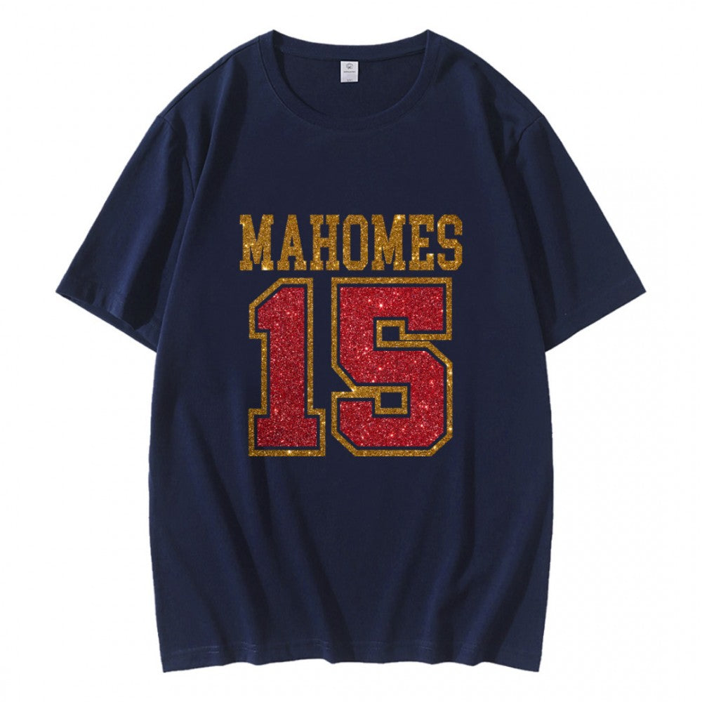 Kansas City Chiefs Mahomes 15 Glitter 13 T-Shirt
