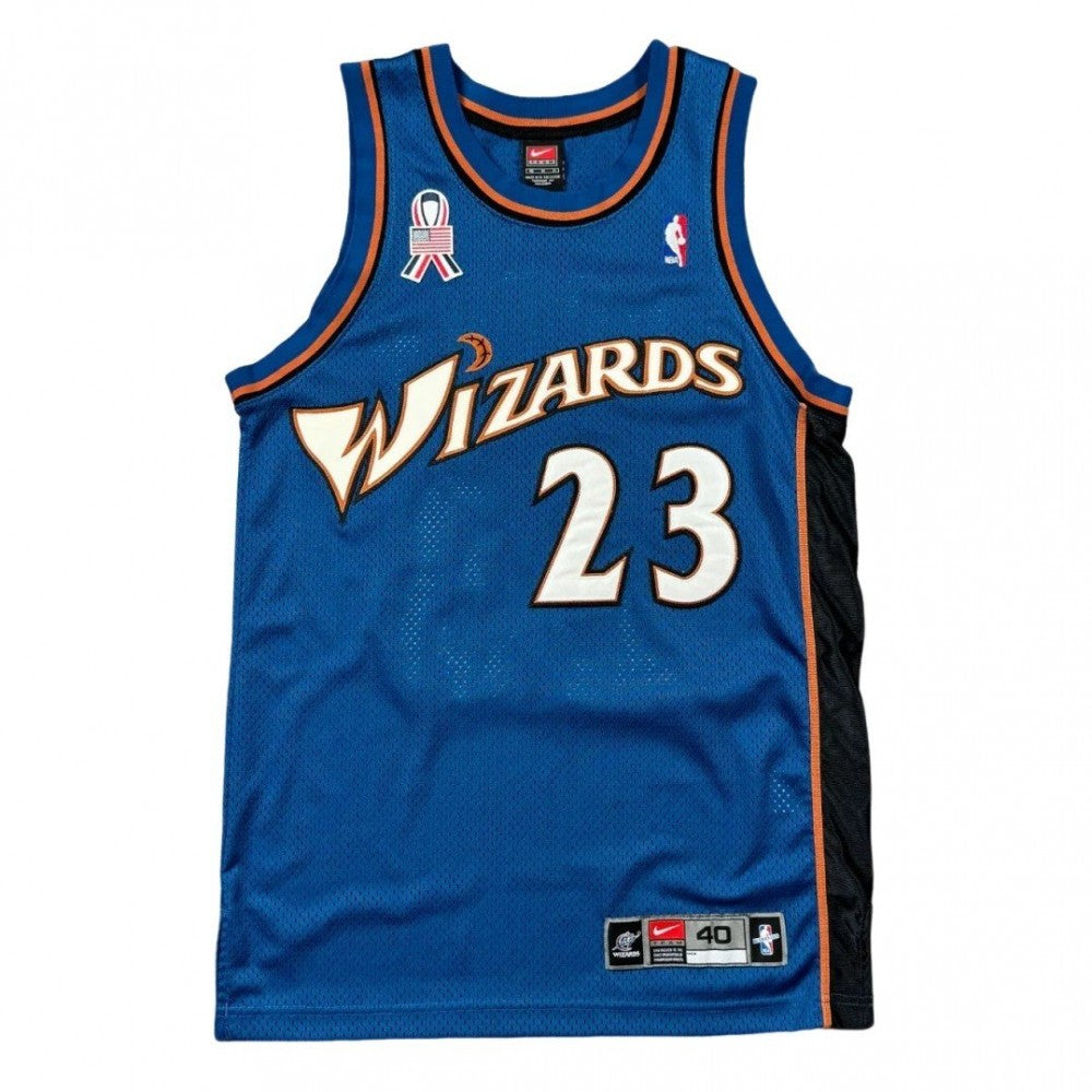 Washington Wizards Michael Jordan #23 Vintage Nike Blue NBA Jersey 911 Patch