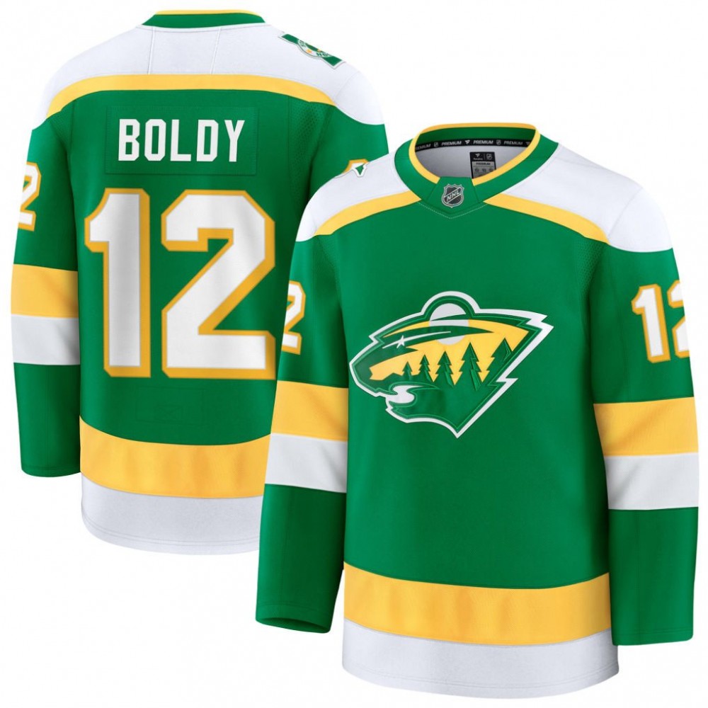 Matt Boldy Minnesota Wild Alternate Premium NHL Jersey - Green