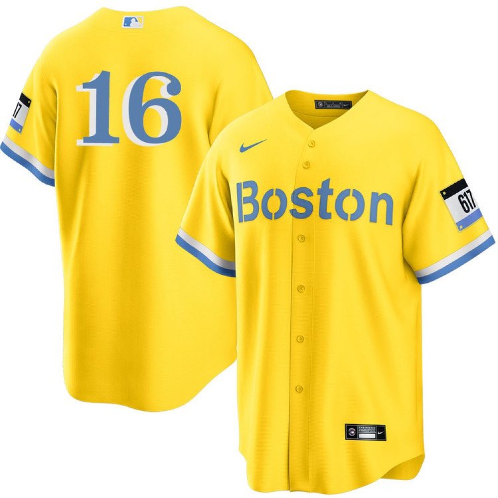 Jarren Duran Boston Red Sox Nike City Connect Replica Player MLB Jersey - Gold
