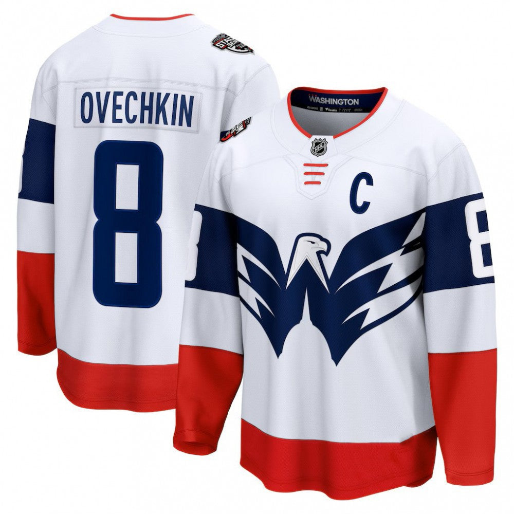 Alexander Ovechkin Washington Capitals White 2023 NHL Stadium Series Breakaway Premium NHL Jersey