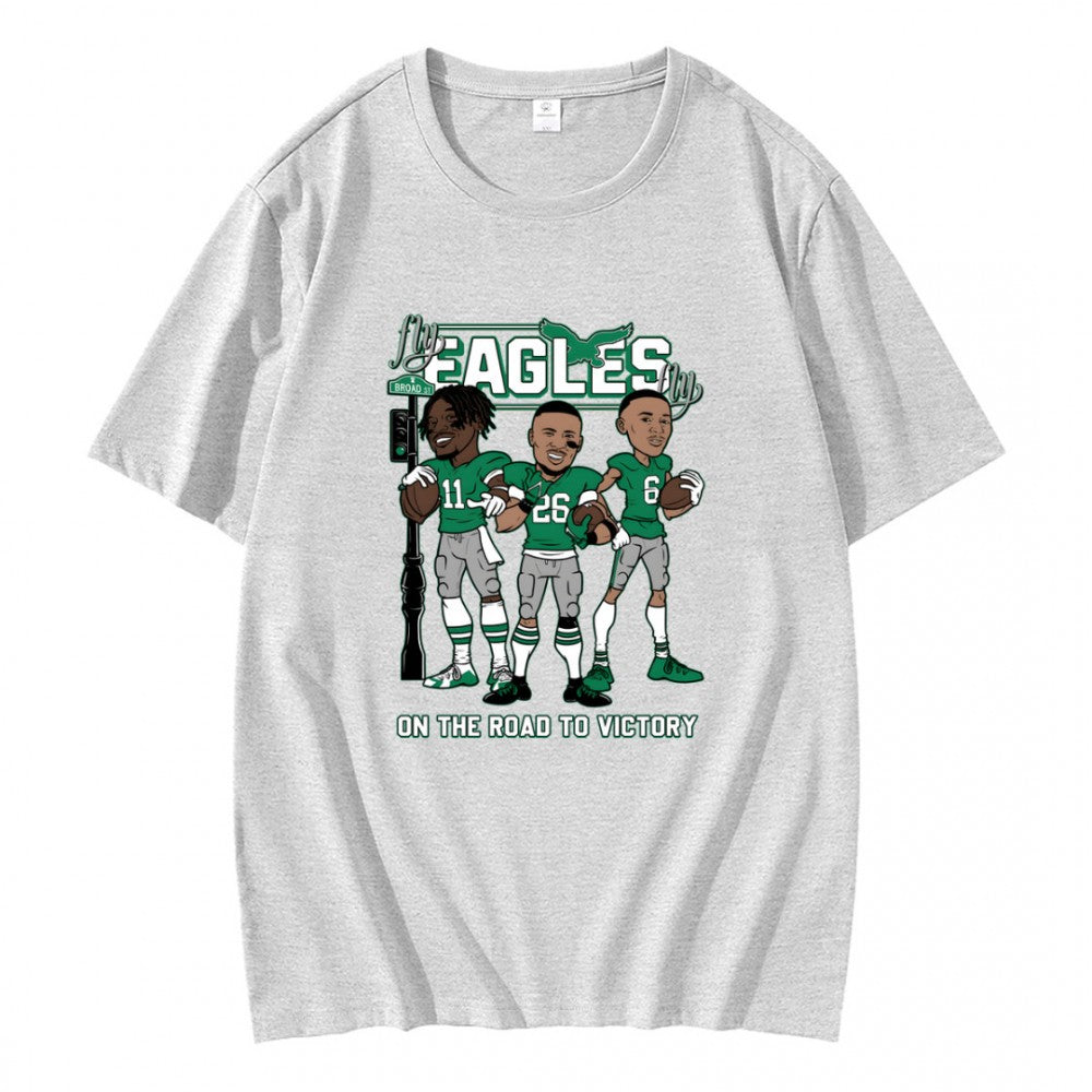 Fly Eagles Fly In The Road To Victory Philadelphia Eagles T-Shirt