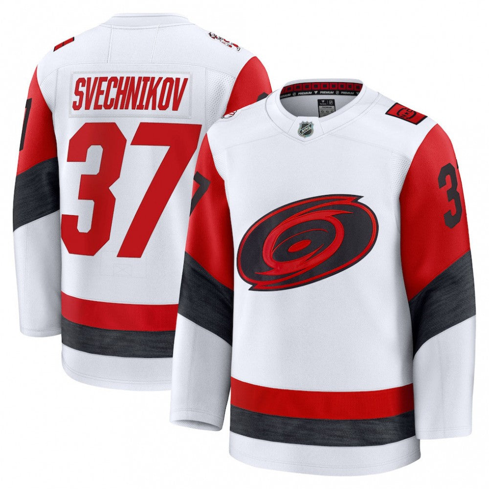 Men's Carolina Hurricanes Andrei Svechnikov White Away Premium NHL Jersey