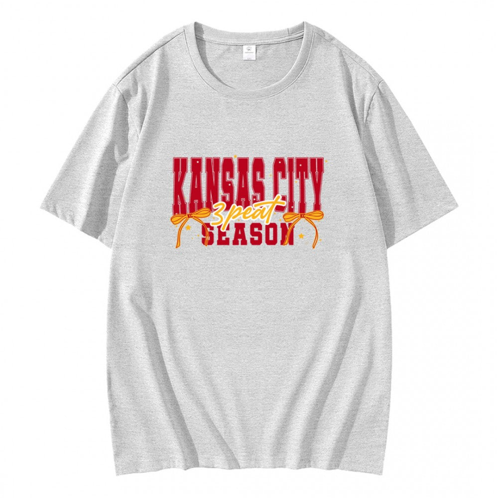 Kansas City Chiefs 3Peat Season Super Bowl Football T-Shirt