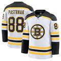 David Pastrnak Boston Bruins White Away Premium NHL Jersey