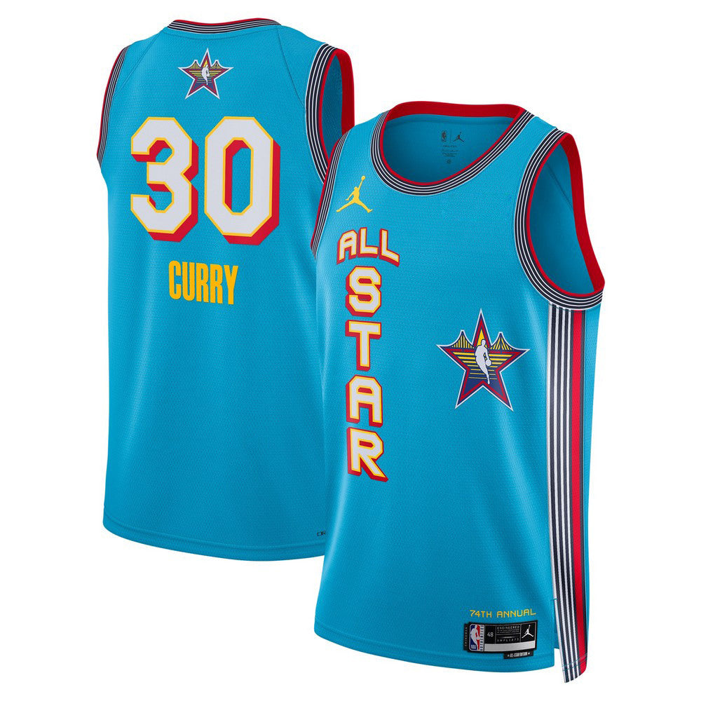 Stephen Curry Jordan Brand Unisex Light Blue 2025 NBA All-Star Game Swingman Player NBA Jersey