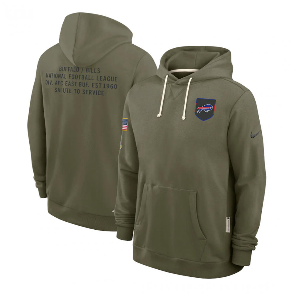 Buffalo Bills Salute to Service Sideline Dominant Force NFL Pullover Hoodie