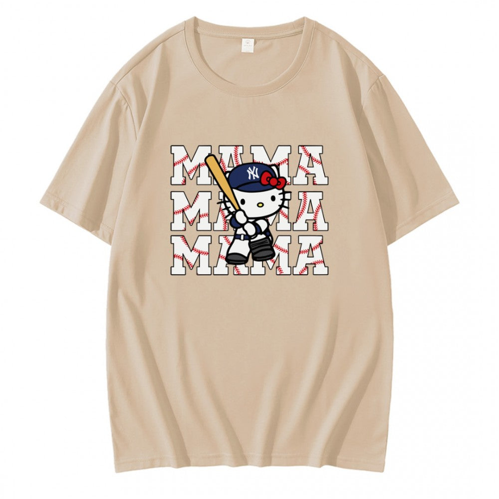 Hello Kitty Mama NY Yankees Baseball T-Shirt