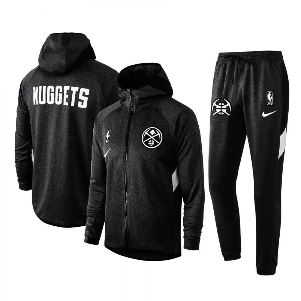 Denver Nuggets Nike 2019/20 Showtime Full-Zip Therma Flex Performance Hoodie