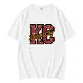 Kansas City Chiefs Plaid Football Glitter Sublimation T-Shirt