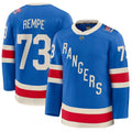 Men's New York Rangers Matt Rempe Blue Centennial Premium NHL Jersey