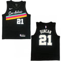 Men's San Antonio Spurs Tim Duncan #21 Nike Black 20/21 Swingman NBA Jersey - City Edition