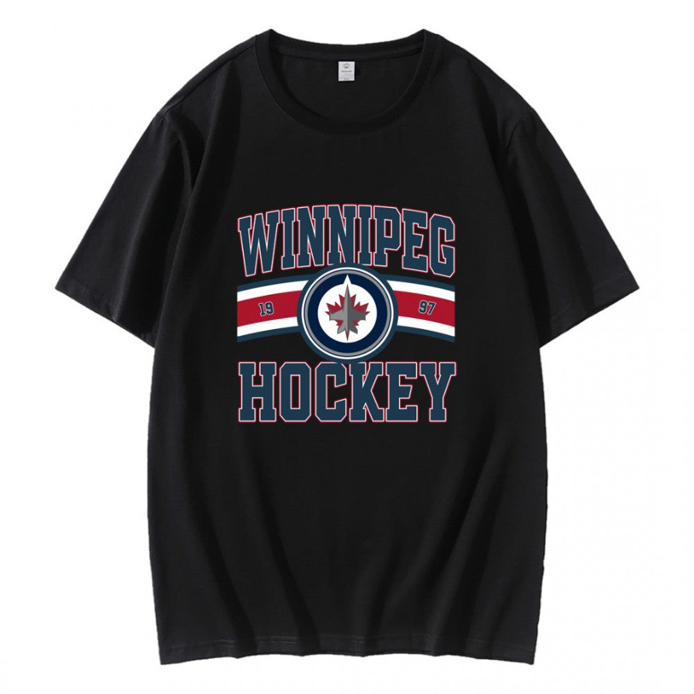 Vintage Winnipeg Jets Hockey Logo 1997 T-Shirt