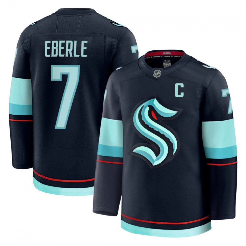 Jordan Eberle Seattle Kraken Home Premium NHL Jersey - Deep Sea Blue