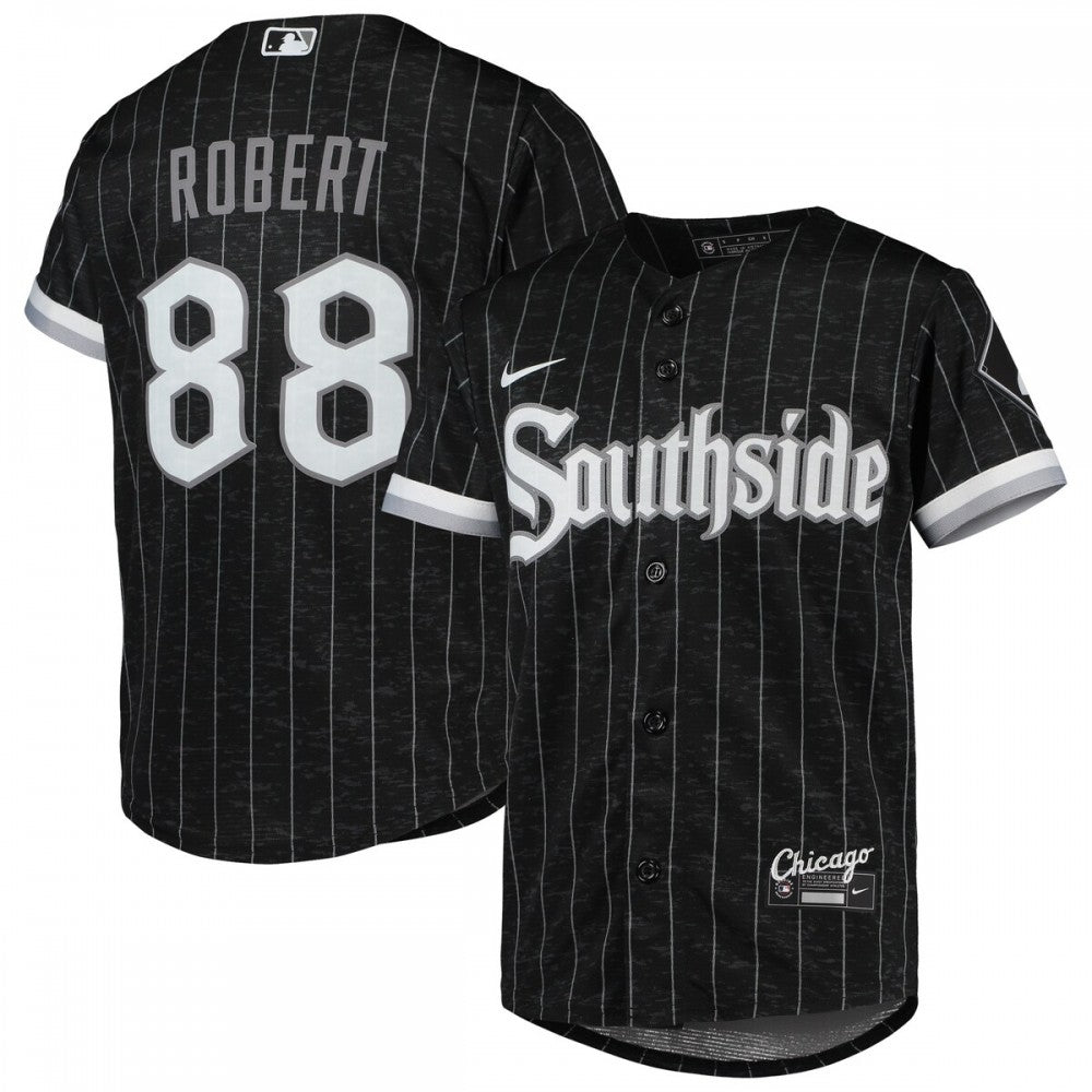 Luis Robert Chicago White Sox Nike Youth City Connect Replica Player MLB Jersey - Black/Anthracite