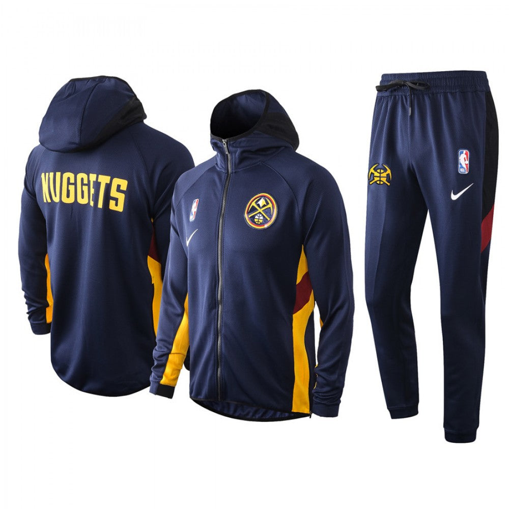 Denver Nuggets Nike 2019/20 Showtime Full-Zip Therma Flex Performance Hoodie