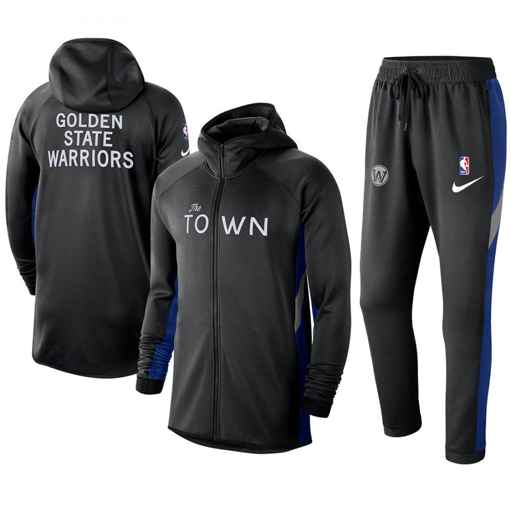 Golden State Warriors Nike 2019/20 Showtime Full-Zip Therma Flex Performance Hoodie