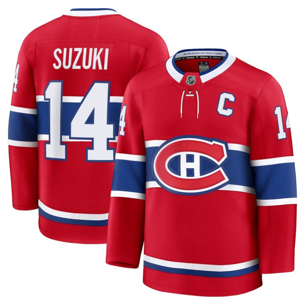 Nick Suzuki Montreal Canadiens Home Premium NHL Jersey - Red