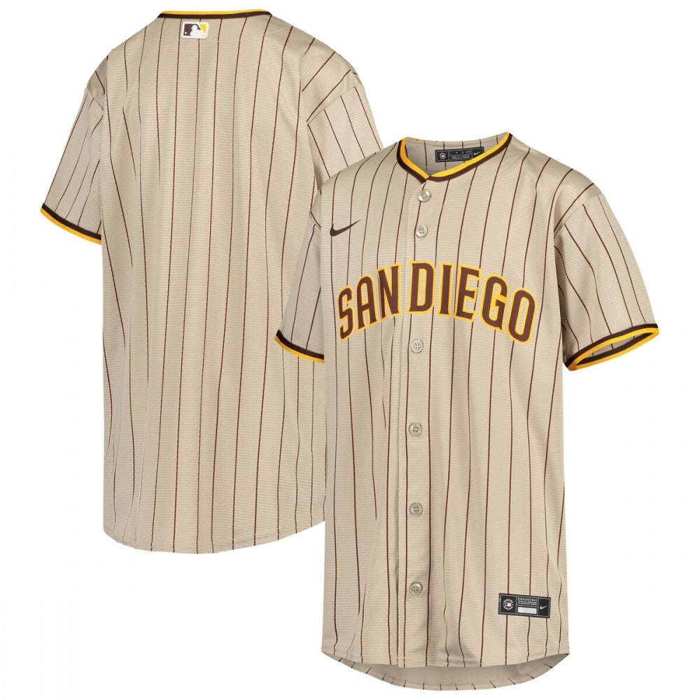 San Diego Padres Nike Youth Alternate Replica Team MLB Jersey - Sand/Brown